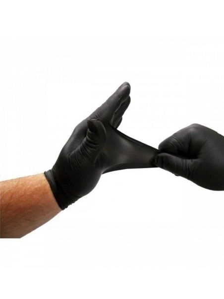MaiMed 100 Gants Noir En Latex 2 MaiMed 100 Gants Noir En Latex – Image 2