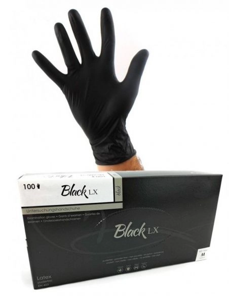 MaiMed 100 Gants Noir En Latex 1 MaiMed 100 Gants Noir En Latex