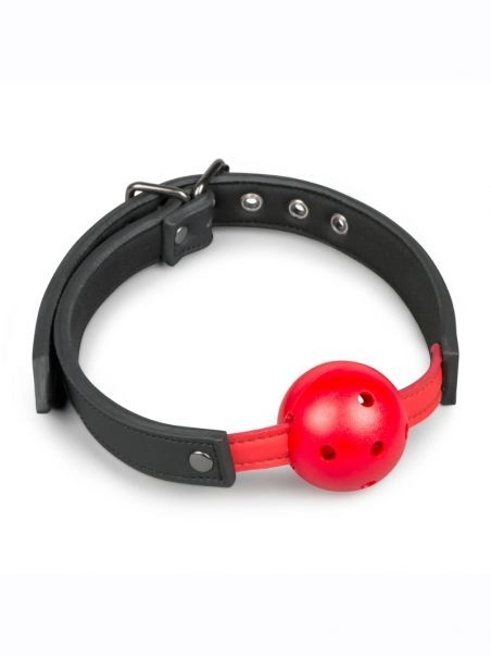 EasyToys Fetish Bâillon-boule Ajourée Noir/rouge 1 EasyToys Fetish Bâillon-boule Ajourée Noir/rouge