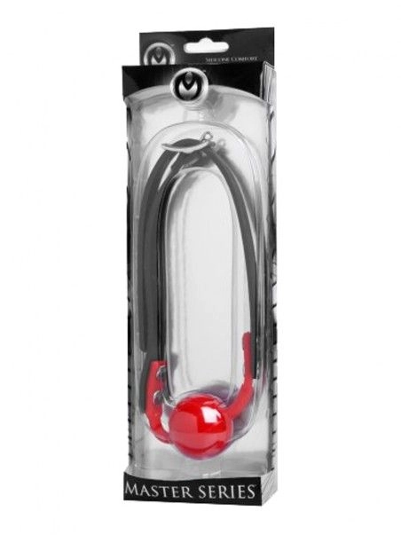 Master Series Bâillon-boule Pleine Noir/rouge 3 Master Series Bâillon-boule Pleine Noir/rouge – Image 3