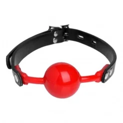 Master Series Bâillon-boule Pleine Noir/rouge