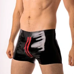 RoB Latex Et Néoprène Boxer Zoom Fullzip Noir Et Rouge Latex -Pas Cher Vestiaire Fetish Magasin boxer zoom fullzip noir et rouge latex 2