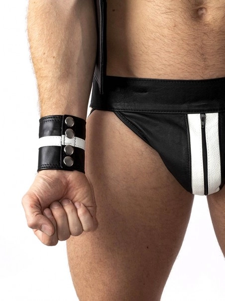 RoB Accessoires Bracelet Porte-billets Bande Blanc Cuir 2 RoB Accessoires Bracelet Porte-billets Bande Blanc Cuir – Image 2