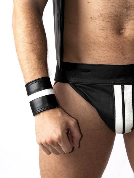 RoB Accessoires Bracelet Porte-billets Bande Blanc Cuir 1 RoB Accessoires Bracelet Porte-billets Bande Blanc Cuir