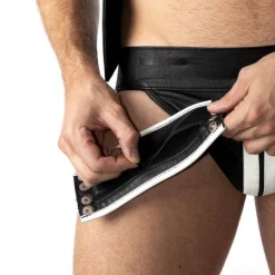 RoB Accessoires Bracelet Porte-billets Bords Blancs Cuir 5 RoB Accessoires Bracelet Porte-billets Bords Blancs Cuir -Pas Cher Vestiaire Fetish Magasin bracelet porte billets bords blancs cuir 2