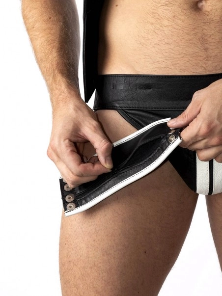 RoB Accessoires Bracelet Porte-billets Bords Blancs Cuir 3 RoB Accessoires Bracelet Porte-billets Bords Blancs Cuir – Image 3