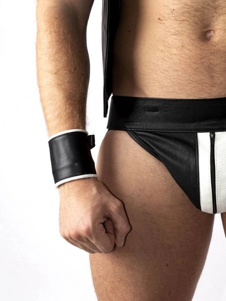 RoB Accessoires Bracelet Porte-billets Bords Blancs Cuir 1 RoB Accessoires Bracelet Porte-billets Bords Blancs Cuir