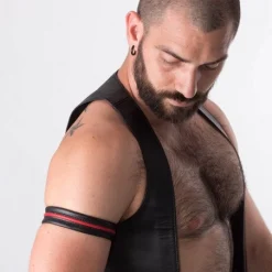 RoB Accessoires Brassard Cuir Ajustable -Pas Cher Vestiaire Fetish Magasin brassard cuir ajustable 14