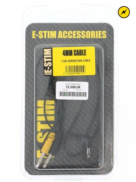 E-Stim Systems Cable électro 4 Mm à Jack 3,5 Mm 2 E-Stim Systems Cable électro 4 Mm à Jack 3,5 Mm – Image 2