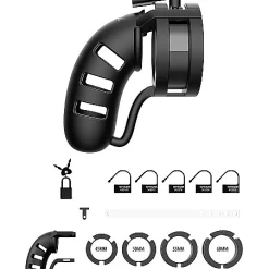 Cage De Chasteté Souple Avec Séparateur De Couilles "19" (noire) - Mancage 6 Cage De Chasteté Souple Avec Séparateur De Couilles "19" (noire) - Mancage -Pas Cher Vestiaire Fetish Magasin cage de chastete souple avec separateur de couilles 19 noire mancage 2