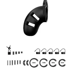 Cage De Chasteté Souple Et étroite "20" (noire) - Mancage -Pas Cher Vestiaire Fetish Magasin cage de chastete souple et etroite 20 noire mancage 2