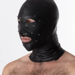 RoB Accessoires Cagoule Blackout Cuir -Pas Cher Vestiaire Fetish Magasin cagoule blackout cuir 2