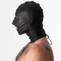 RoB Accessoires Cagoule Blackout Cuir -Pas Cher Vestiaire Fetish Magasin cagoule blackout cuir 4