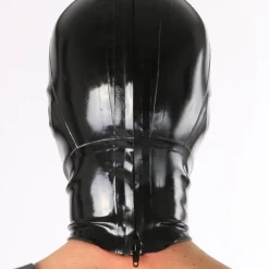 Cagoule Latex, Zippé -Pas Cher Vestiaire Fetish Magasin cagoule latex zippe 3