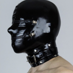 Cagoule Totale En Latex Avec Zip Et Cadenas - Latex 101 -Pas Cher Vestiaire Fetish Magasin cagoule totale en latex avec zip et cadenas latex 101 2