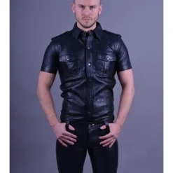 Mr. Riegillio Chemise En Cuir Manches Courtes - Mr Riegillio 6 Mr. Riegillio Chemise En Cuir Manches Courtes - Mr Riegillio -Pas Cher Vestiaire Fetish Magasin chemise en cuir manches courtes mr riegillio 2