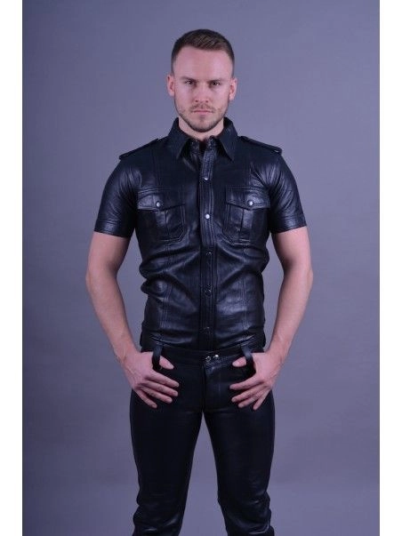 Mr. Riegillio Chemise En Cuir Manches Courtes - Mr Riegillio 3 Mr. Riegillio Chemise En Cuir Manches Courtes - Mr Riegillio – Image 3