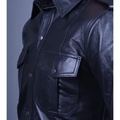 Mr. Riegillio Chemise En Cuir Manches Longues - Mr Riegillio -Pas Cher Vestiaire Fetish Magasin chemise en cuir manches longues mr riegillio 4