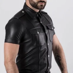 Chemise RoB Cuir -Pas Cher Vestiaire Fetish Magasin chemise rob cuir 2