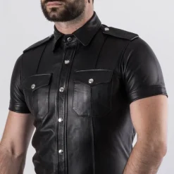 Chemise RoB Cuir -Pas Cher Vestiaire Fetish Magasin chemise rob cuir 3