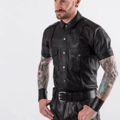 Bruthal Gear Chemise Slim Fit Bruthal Cuir -Pas Cher Vestiaire Fetish Magasin chemise slim fit bruthal cuir 3