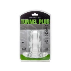 Double Plug Tunnel Creux (translucide) - Perfect Fit -Pas Cher Vestiaire Fetish Magasin double plug tunnel translucide perfect fit 2