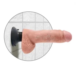 Pipedream Gode Ventouse Vibrant King Cock 8' - 17,8 X 4,8 Cm -Pas Cher Vestiaire Fetish Magasin gode ventouse vibrant 8