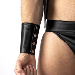 RoB Accessoires Grand Bracelet Porte-billets Cuir -Pas Cher Vestiaire Fetish Magasin grand bracelet porte billets cuir 2