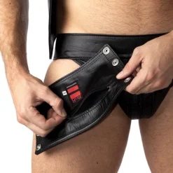 RoB Accessoires Grand Bracelet Porte-billets Cuir -Pas Cher Vestiaire Fetish Magasin grand bracelet porte billets cuir 3