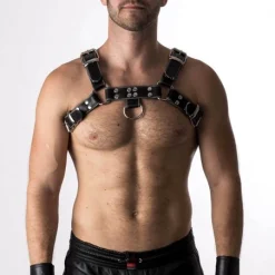 RoB Accessoires Harnais En Cuir Souple Pitbull Bords Gris