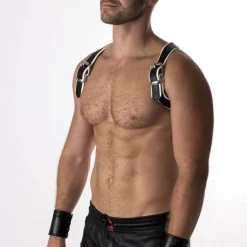 RoB Accessoires Harnais Epaules Bords Blancs En Cuir Souple