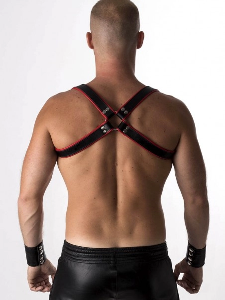 RoB Accessoires Harnais Epaules Bords Rouges En Cuir Souple 1 RoB Accessoires Harnais Epaules Bords Rouges En Cuir Souple