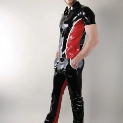 Jeans Bicolore Contrast - Latex 101 -Pas Cher Vestiaire Fetish Magasin jeans bicolore contrast latex 101 3