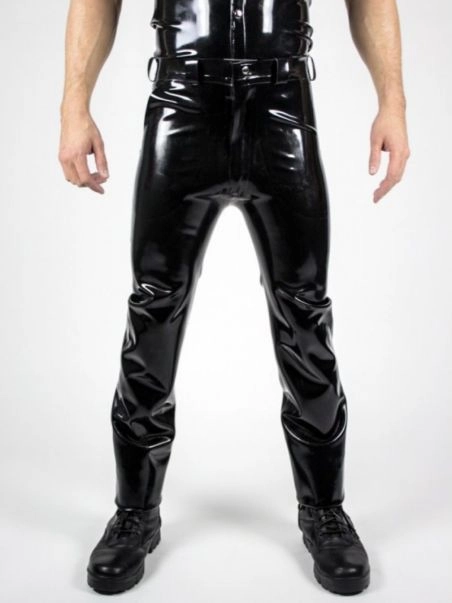 Jeans Noir En Latex épais - Latex 101 2 Jeans Noir En Latex épais - Latex 101 – Image 2