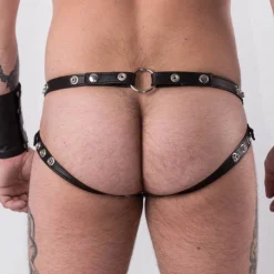 Rob Jockstrap Coque Cuir -Pas Cher Vestiaire Fetish Magasin jockstrap coque cuir 2