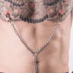 Rimba Kit Pinces à Tétons, Chaine Métal Et Cockring -Pas Cher Vestiaire Fetish Magasin kit pinces a tetons chaine metal et cockring 3