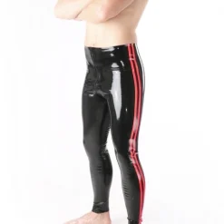 RoB Latex Et Néoprène Legging Fullzip Bandes Rouges