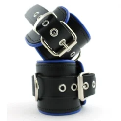 RoB Accessoires Menottes Cuir Chevilles Bords Bleus