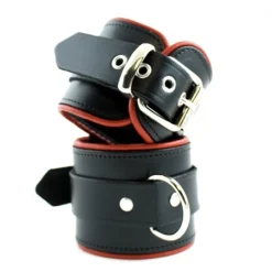RoB Accessoires Menottes Cuir Chevilles Bords Rouges