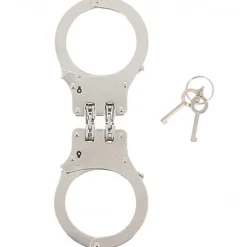 Autres Menottes, Double Charnière Métal -Pas Cher Vestiaire Fetish Magasin menottes double charniere metal 4