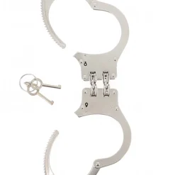 Autres Menottes, Double Charnière Métal -Pas Cher Vestiaire Fetish Magasin menottes double charniere metal 7