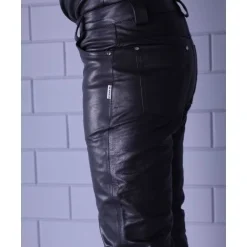 Mr. Riegillio Pantalon Droit En Cuir Fin -Pas Cher Vestiaire Fetish Magasin pantalon droit en cuir fin 2