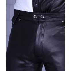 Mr. Riegillio Pantalon Droit En Cuir Fin -Pas Cher Vestiaire Fetish Magasin pantalon droit en cuir fin 4