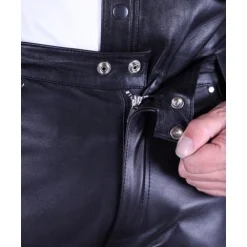 Mr. Riegillio Pantalon Droit En Cuir Fin -Pas Cher Vestiaire Fetish Magasin pantalon droit en cuir fin 5