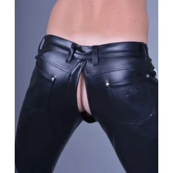 Mr. Riegillio Pantalon Slim Simili-cuir Invisible Thru 9 Mr. Riegillio Pantalon Slim Simili-cuir Invisible Thru -Pas Cher Vestiaire Fetish Magasin pantalon slim simili cuir invisible thru 4