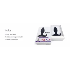 We-Vibe Plug Connecté Vibrant Hush -Pas Cher Vestiaire Fetish Magasin plug connecte vibrant hush 4