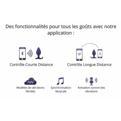 We-Vibe Plug Connecté Vibrant Hush -Pas Cher Vestiaire Fetish Magasin plug connecte vibrant hush 7