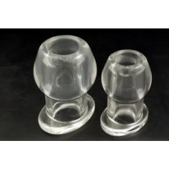 Perfect Fit Plug Creux En Silicone Translucide 3 Tailles -Pas Cher Vestiaire Fetish Magasin plug creux en silicone translucide 3