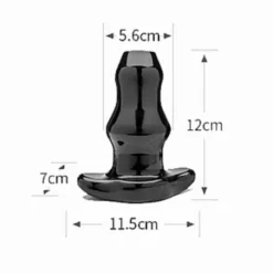 Double Plug Tunnel Creux (noir) - Perfect Fit 7 Double Plug Tunnel Creux (noir) - Perfect Fit -Pas Cher Vestiaire Fetish Magasin plug tunnel 3