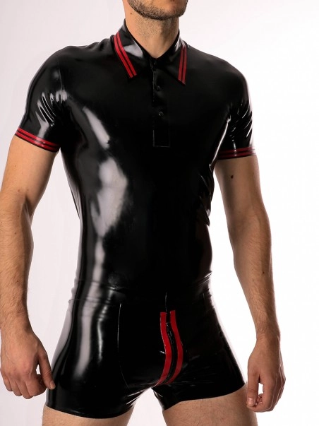 RoB Latex Et Néoprène Polo Liserés Rouges Latex 1 RoB Latex Et Néoprène Polo Liserés Rouges Latex
